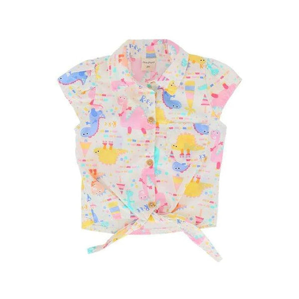 Dino Knot Sleeveless Blouse