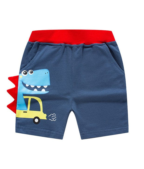 Dino In Car Cotton Shorts