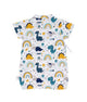 Dino & Rainbow Cotton Kimono Style Onesie