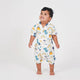 Dino & Rainbow Cotton Kimono Style Onesie