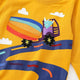Dino On Rainbow Truck Long Sleeve Tee