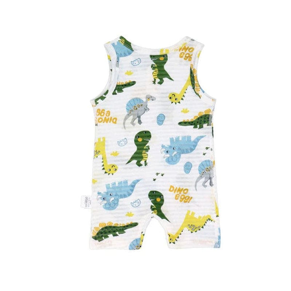 Dino Bamboo Sleeveless Cotton Onesie