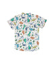 Mandarin Collar Shirt - Dinosaurs & Stars