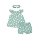 Dove Flower Puff 2pc Baby Girl 2pc Set - (Mint Green)