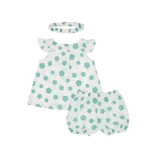 Dove Flower Puff 2pc Baby Girl 2pc Set - (White)