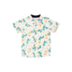 Mandarin Collar Boy Shirt - Dragons & Castles (Beige)