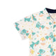 Mandarin Collar Boy Shirt - Dragons & Castles (Beige)