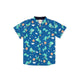 Mandarin Collar Boy Shirt - Dragons & Castles (Blue)