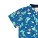 Mandarin Collar Boy Shirt - Dragons & Castles (Blue)