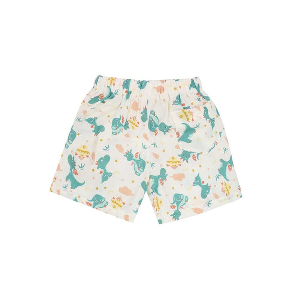Dragons & Castles Pull Up Shorts (Beige