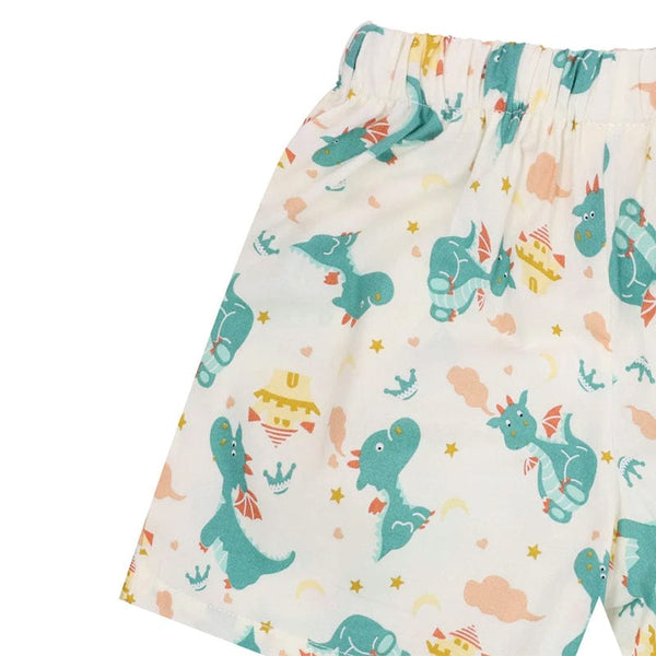 Dragons & Castles Pull Up Shorts (Beige