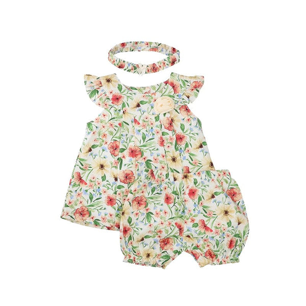 Enchanted Blooms Baby Girl 2pc Set - (Beige)