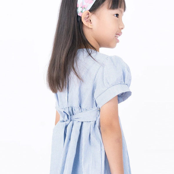 Ethel Classic Pinstripe Smocked Dress