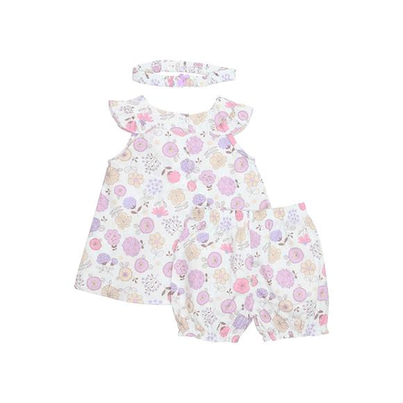 Exotic Fleurs Baby Girl 2pc Set - Lilac