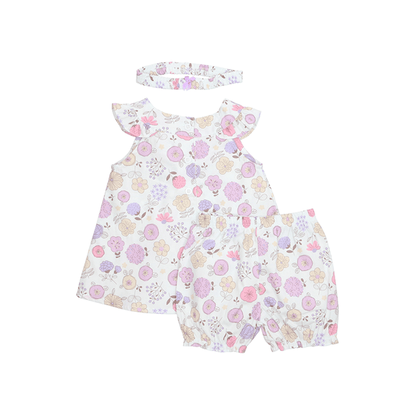 Exotic Fleurs Baby Girl 2pc Set - Lilac