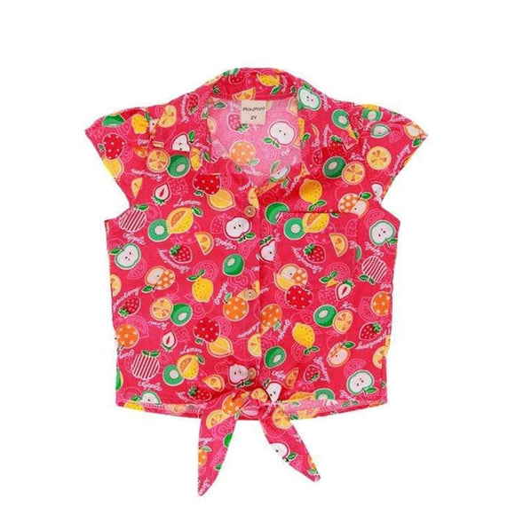 Feeling Fruity Knot Sleeveless Blouse