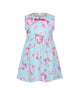 Festive Blooms CNY Baby Doll Dress - Light Blue