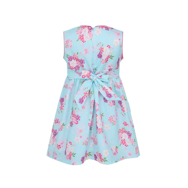 Festive Blooms CNY Baby Doll Dress - Light Blue