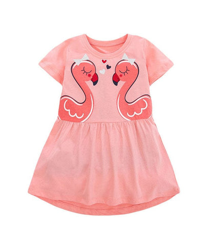 Flamingo Love Cotton Dress