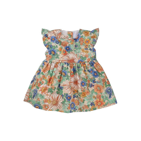Flower Paradise Baby Doll Dress (Beige)