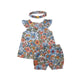 Flower Paradise Baby Girl 2pc Set - (Blue)