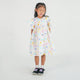 Flutter Sleeve Button Down Maru Maru Girl Dress - (White)