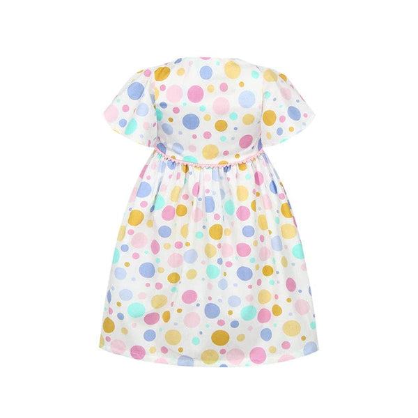 Flutter Sleeve Button Down Maru Maru Girl Dress - (White)