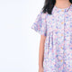 Flutter Sleeve Button Down Springtime Blooms Girl Dress - (Lilac)