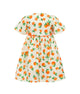 Flutter Sleeve Button Down Tangerine Dress - (White)