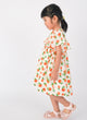 Flutter Sleeve Button Down Tangerine Dress - (White)