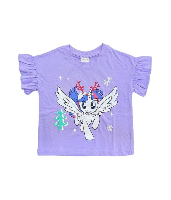 Flying My Little Pony Ruffle Sleeve Cotton Tee