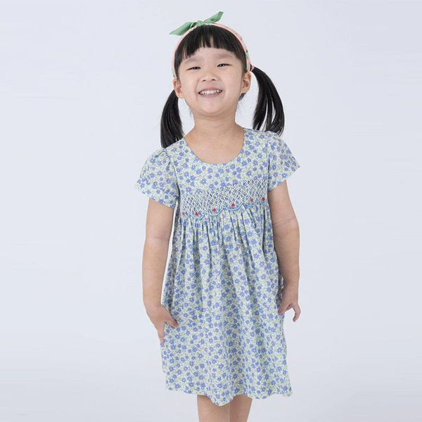 Georgia Purple Blooms Baby Doll Smocked Dress