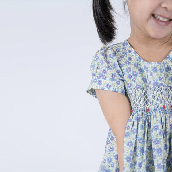 Georgia Purple Blooms Baby Doll Smocked Dress