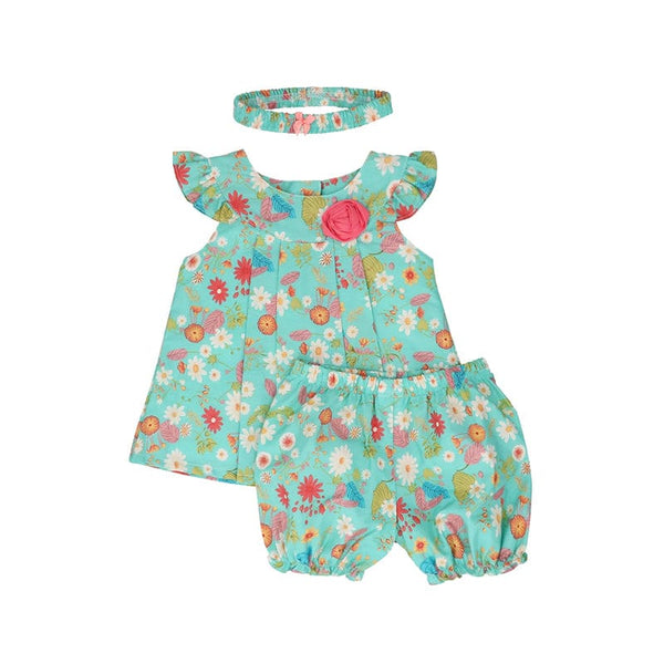 Gerberas & Daisies Baby Girl 2pc Set - (Mint Green)