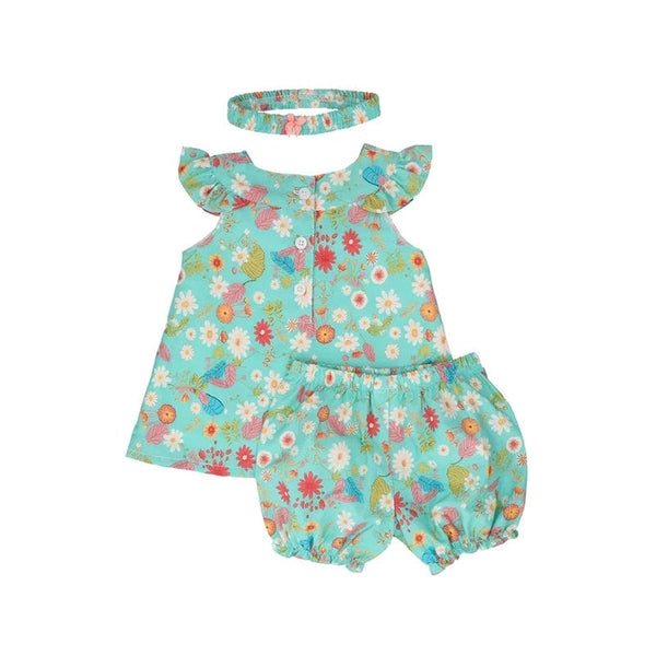 Gerberas & Daisies Baby Girl 2pc Set - (Mint Green)