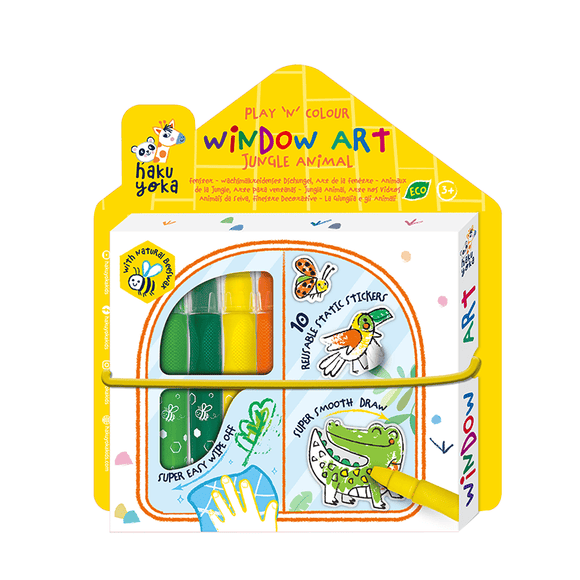 Hakuyoka Window Art Jungle Animal