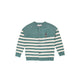 Handsome Bear Stripey Cardigan - Teal