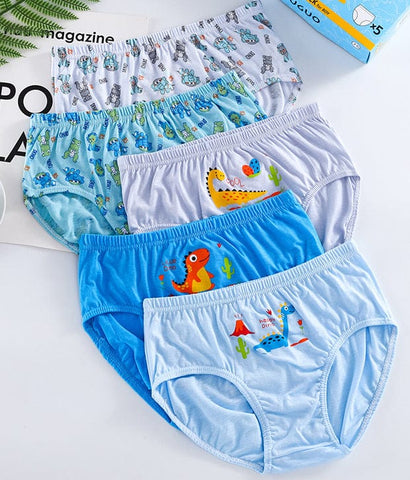Happy Dinosaurs Cotton Briefs (5pc Pack)
