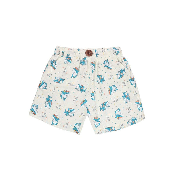 Hippy Sharks Pull Up Shorts (White)
