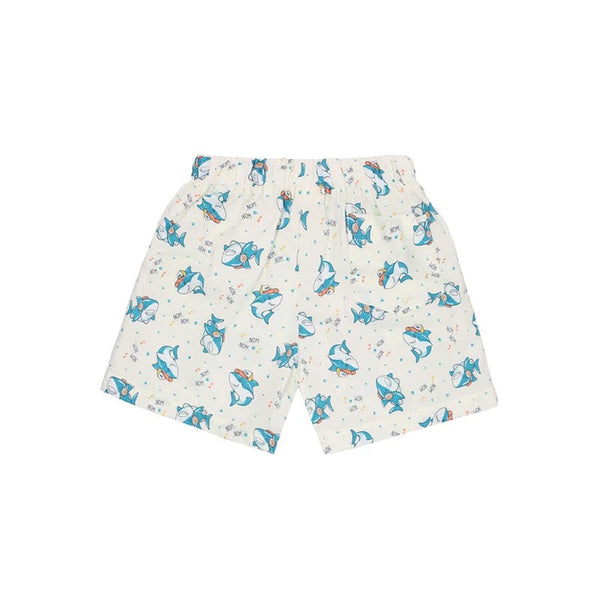 Hippy Sharks Pull Up Shorts (White)