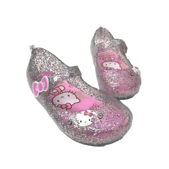 Hello Kitty Jelly Shoes - Silver
