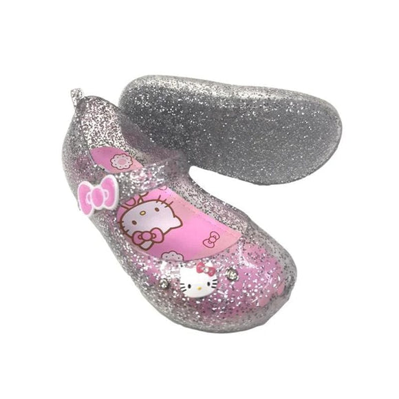 Hello Kitty Jelly Shoes - Silver