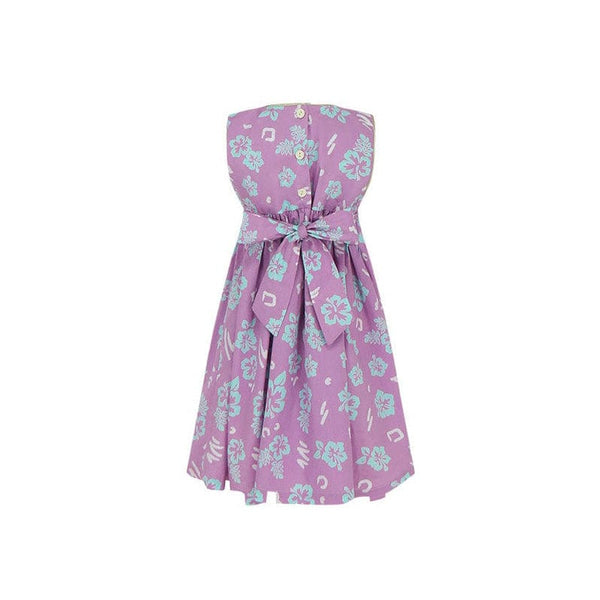 Hibiscus Lilac Smocked Girl Dress