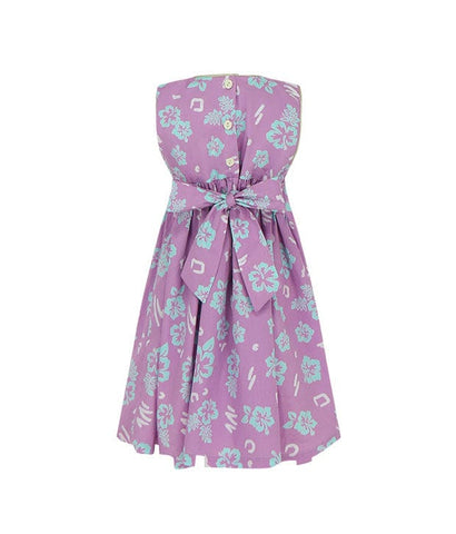 Hibiscus Lilac Smocked Dress