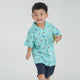 Aloha Boy Shirt - Hippy Sharks (Mint Green)