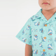 Aloha Boy Shirt - Hippy Sharks (Mint Green)