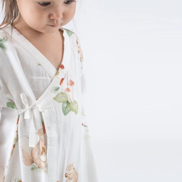 Hunting Squirrels Kimono Cotton Style Onesie
