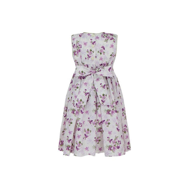 Iris Flower Smocked Girl Dress