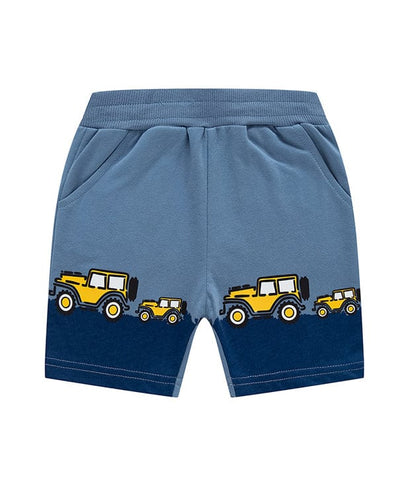 Sports Jeep Cotton Shorts (Blue)