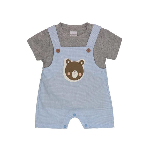 Little Bear & Co  Baby Boy Checked 2Pc Playsuit